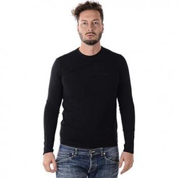 Mens Emporio Armani Long Sleeve Tee (Small, Black)