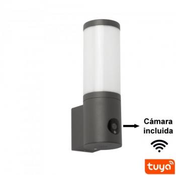 Exterior LED Wall Light Camera with Built-in Faro Orwel, Dimmable, Dark Grey, 9W, 3000-6000K, IP54