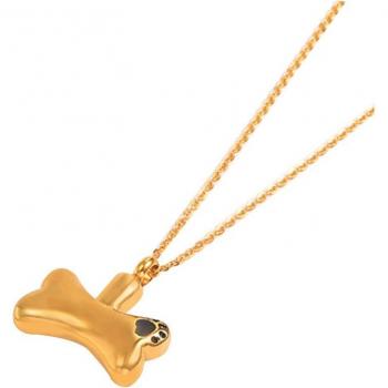 Collier pour Animal de Compagnie avec Motif de Patte en Acier Inoxydable