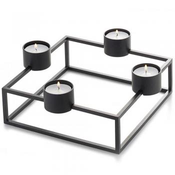 Philippi Teelichthalter Cubo schwarz 236001