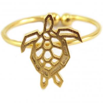 Bague 'Tortue' Doré 13x10 mm