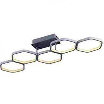 TRIO Leuchten Vigo LED-Deckenleuchte, dimmbar, 5 Ringe, weiß matt