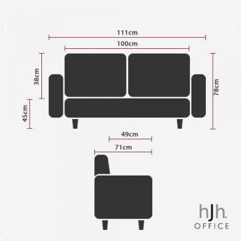Hjh Office Sofa Lounge‑Sofa Aruba – 1 Stück, bequeme Polsterung