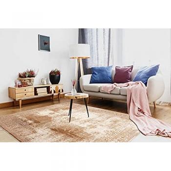 Tappeto Nain Vintage Beige 160x230 cm con Ornamento e Telaio in Lana