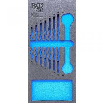 Chariot Insert BGS 1/3 vide pour clés mixtes doubles, 6-22 mm, 8 pièces