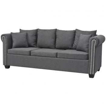Sofà Grigio Antracite 3 Spazi