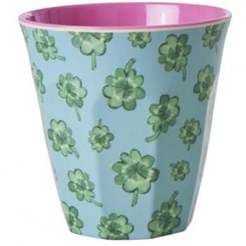 Rice Melamin Becher Medium Glücksdesign Hellblau