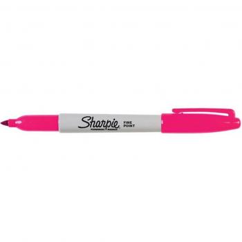 Rotulador Sharpie 12x punta fina fucsia permanente