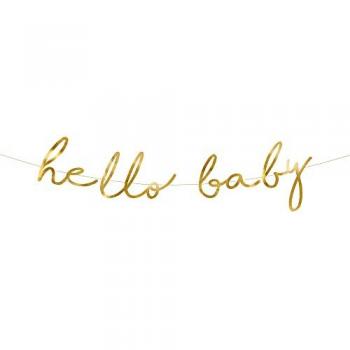 Hello Baby Ghirlanda Dorata Metallizzata 70x18 cm