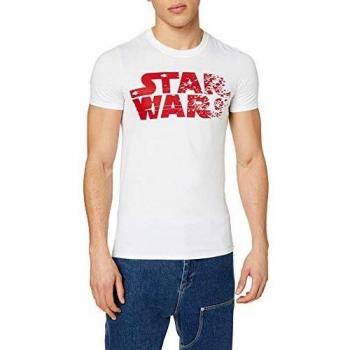 White Rebel Text Logo Shirt – Star Wars Herren, XL