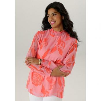 Blüten-Chiffonbluse ANISTON SELECTED – figurumspielend, fem. Design