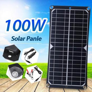 Panel Solar Portátil 100W con USB 18V