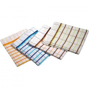 Premium Terry Check Towels 46x71cm, 10 Pack