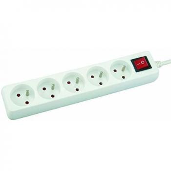 Multipresa a 5 poli 16A con cordone da 1 m H05VV-F3G1.0MM2 NF