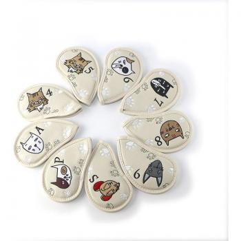 Golf Eisen Headcovers Set 9 Stück wasserdicht mit Cartoon-Motiven