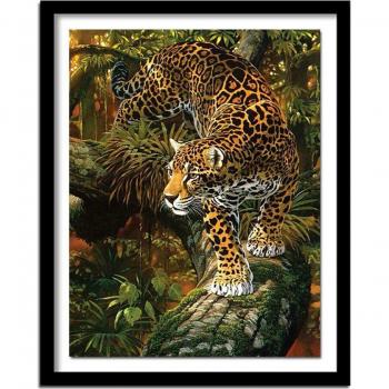 DIY Diamantkunst Waldflecken Leopard 20X30CM