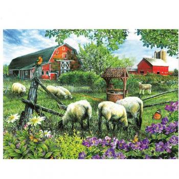 Country Sheep Diamond Craft Print