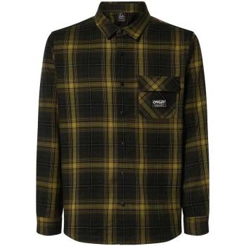 Camicia Oakley Butter Flannel Verde Scuro M  (Black/Fern Check)