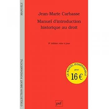 Manuel d'introduction historique au droit
