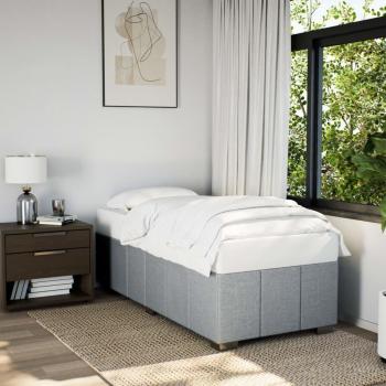 Cama Sin Colchón en Tela Gris Claro 90x200 cm