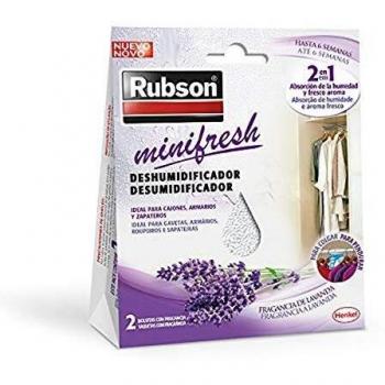 Rubson Lavender Mini Fresh Dehumidifier, 2 Bags of 50g