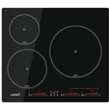 Placa CATA IBS6303E2BK Negra, 3 Zonas de Cocción, 28 cm