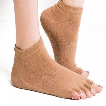 Summer Cotton Yoga Socks with Open Toe