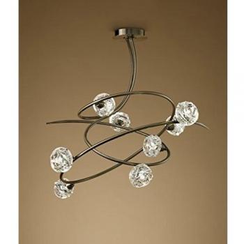 Maremagnum 8-Light G9 Semi Flush Ceiling Fixture, Antique Brass