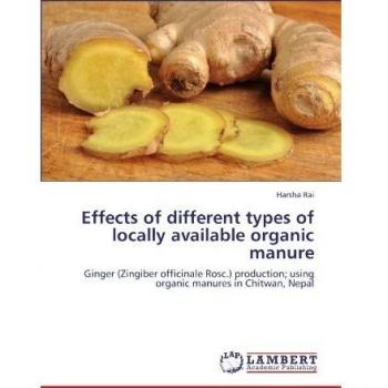 Effects of different types of locally available organic manure: Ginger