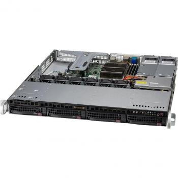 Barebone Server Supermicro 1U Nudo A Presa Singola H5 4 DIMM Nero