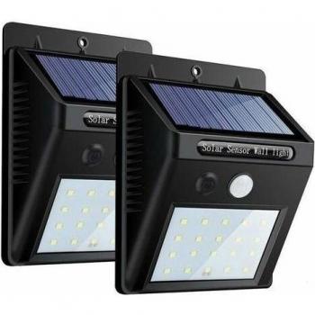 Panneau lumineux solaire extérieur – 50 LED IP65, éclairage mural sécurisé