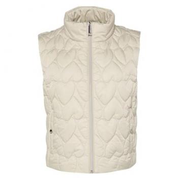 S.Oliver Outdoorjacke – Funktions-Weste, Herzpattern, Beige, 36