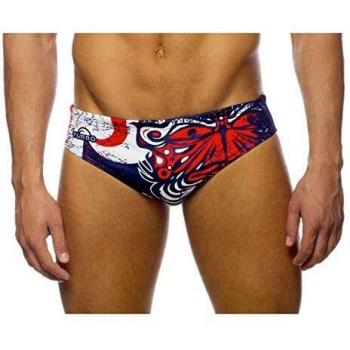 Turbo Māori Flag Men's Swim Trunks L – Red/Navy