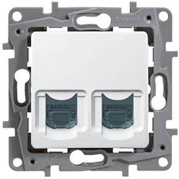 Datendose 2xRJ45 geschirmt für NILOE, Kategorie 6 STP, Farbe: Ultraweiss LEGRAND