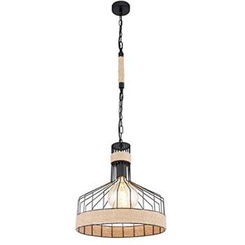 Luce a sospensione in metallo nero opaco 1xE27
