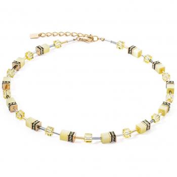 Coeur De Lion Elegant GEOCUBE Necklace in Gold Yellow