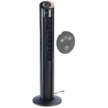 Sichler Haushaltsgeräte 55 Watt Turmventilator mit Magnet-Fernbedienung und 90°-Oszillation
