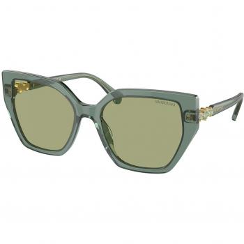 Swarovski Women's Geometric Sunglasses SK6016 104382 in Green