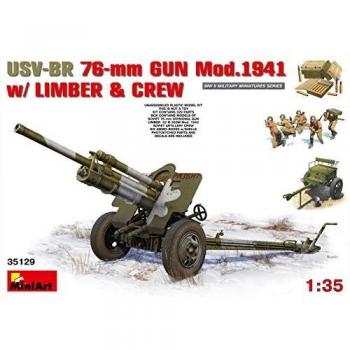 MiniArt USV-BR 76mm Gun Mod.194 with Crew Plastic Model Kit