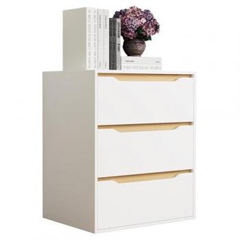 Cassettiera in Legno VCM “Malira” 78x65x48 cm – Colore Bianco/Rovere al Miele