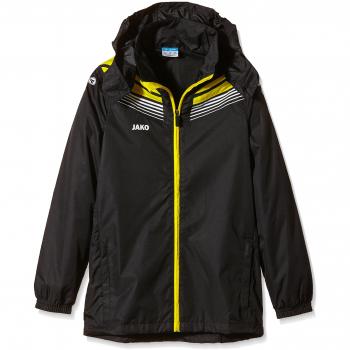 JAKO Herren Allweather‑Jacke Pro – Schwarz/Citron/Weiß, M