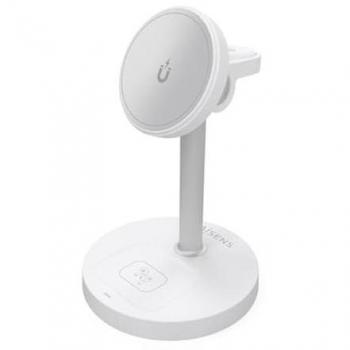 Cargador USB‑C Aisens 15 W 3‑en‑1 con Estuche de carga – Blanco