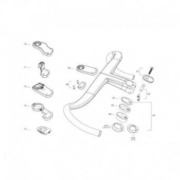 DEDA Tapa inferior soporte ciclocomputador manillar ALANERA 713289