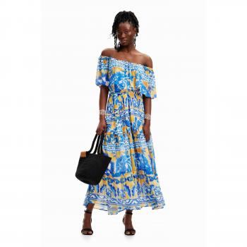 Viscosa Artigiana Blu Abito Lungo M Desigual