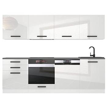 Belini 240 cm cuisine Alice, équipement complet, blanc brillant