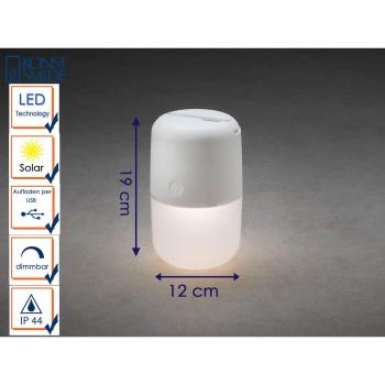 Konstsmide 7805‑202: Solar‑Tischlampe – Warmweiß, 1 W