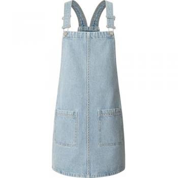 Vestido Peto Stud Azul, Casual y Algodón