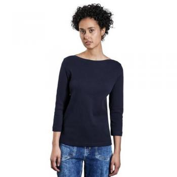 Street One Casual-Shirt für Damen, 3/4-Ärmel, Blau