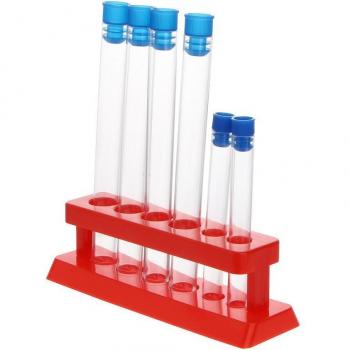 Tubes à Essai en Plastique avec Support pour Expériences