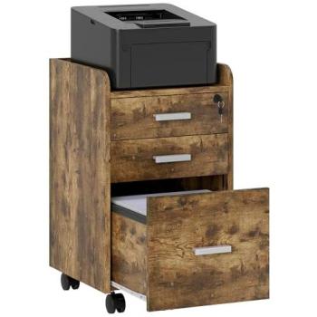 Dual-Key Portable File Organizer – Rustic Brown Edition